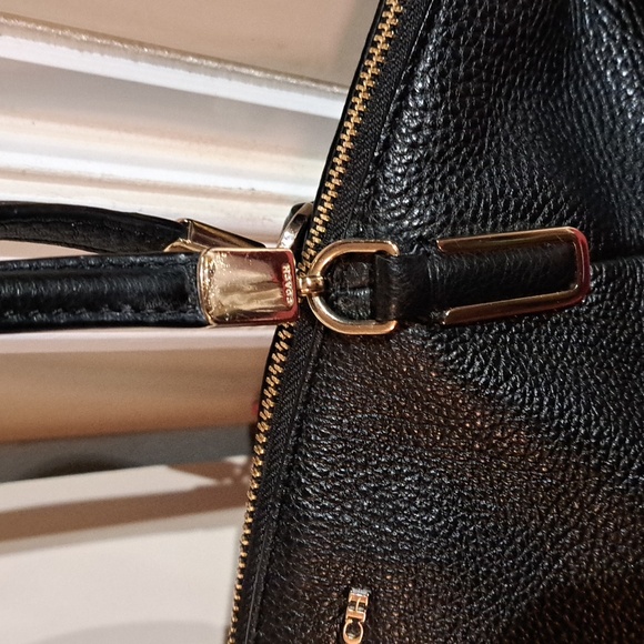 Coach Madison Kelsey Black Leather Satchel, Shoulder/ Crossbody NEW - Picture 10 of 17